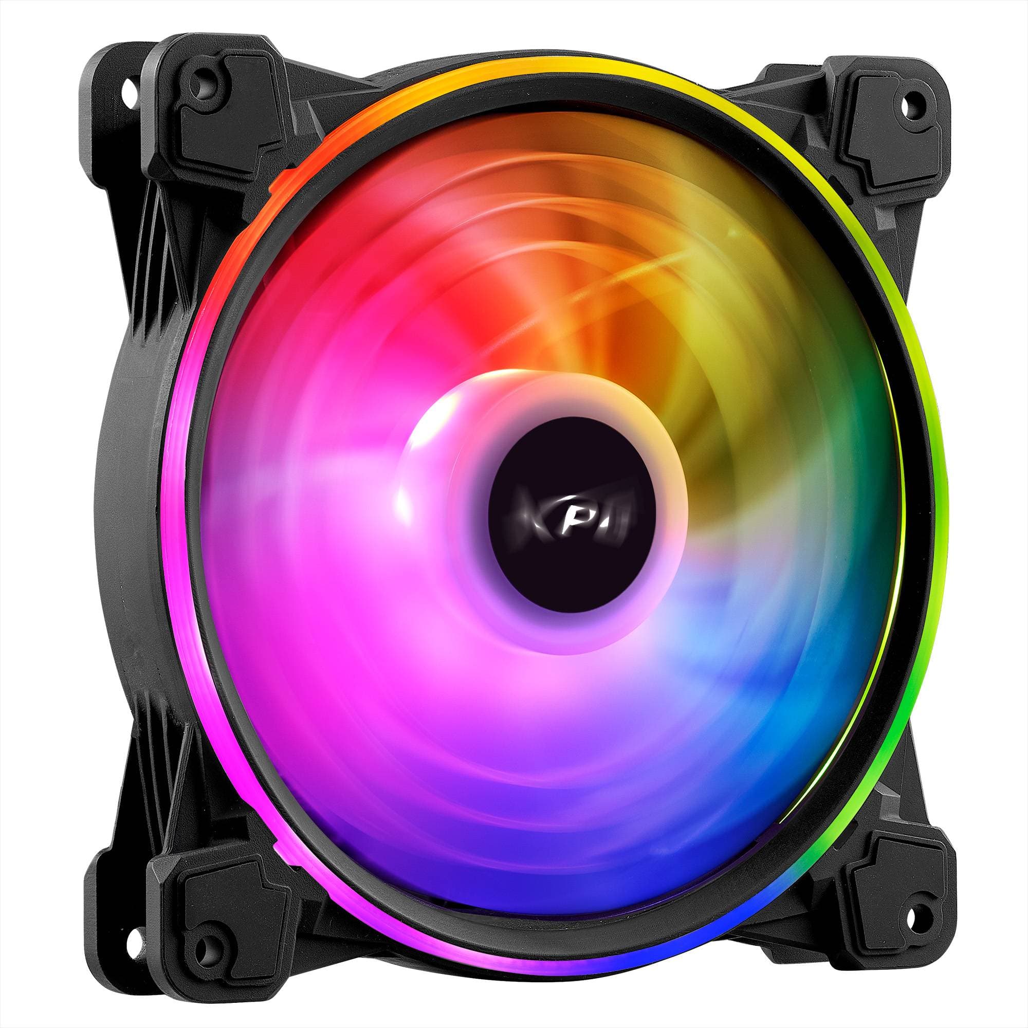 XPG Ventilador XPG HURRICANE 140 ARGB PWM (Pulse Width Modulation). 140mm. Con Iluminacion ARGB. NEGRO. HURRICANE140ARGBPWM-BKCWW