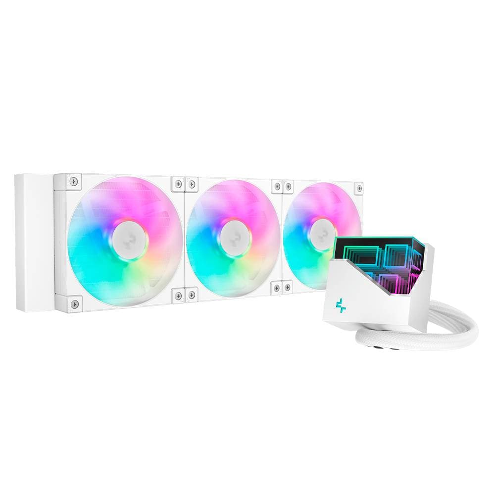 DeepCool Enfriamiento Liquido DeepCool LT360 ARGB , 3x120mm, 600-2400 RPM Blanco R-LT360-WHAMNC-G-1