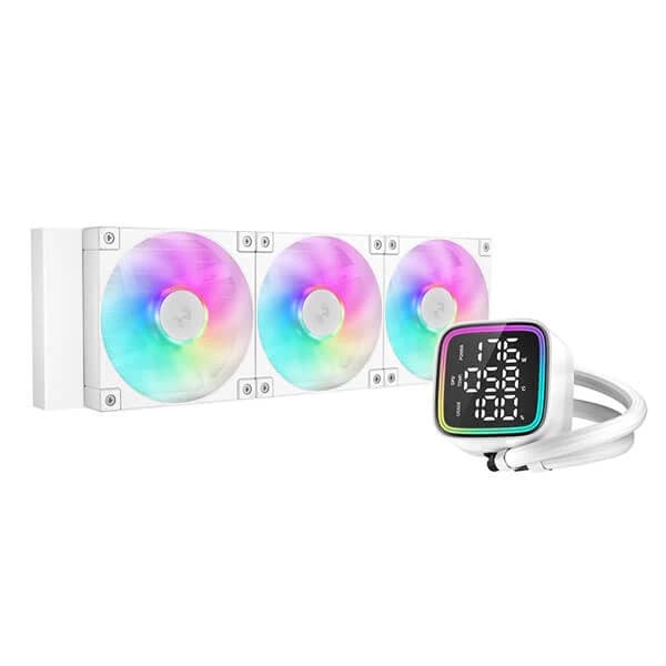 DeepCool Enfriamiento Liquido Gaming DEEPCOOL LD360 WH (R-LD360-WHDMMN-G-1),ARGB, Blanco, 360mm, 2400RPM, Socket LGA 1700,1200/AM4, AM5