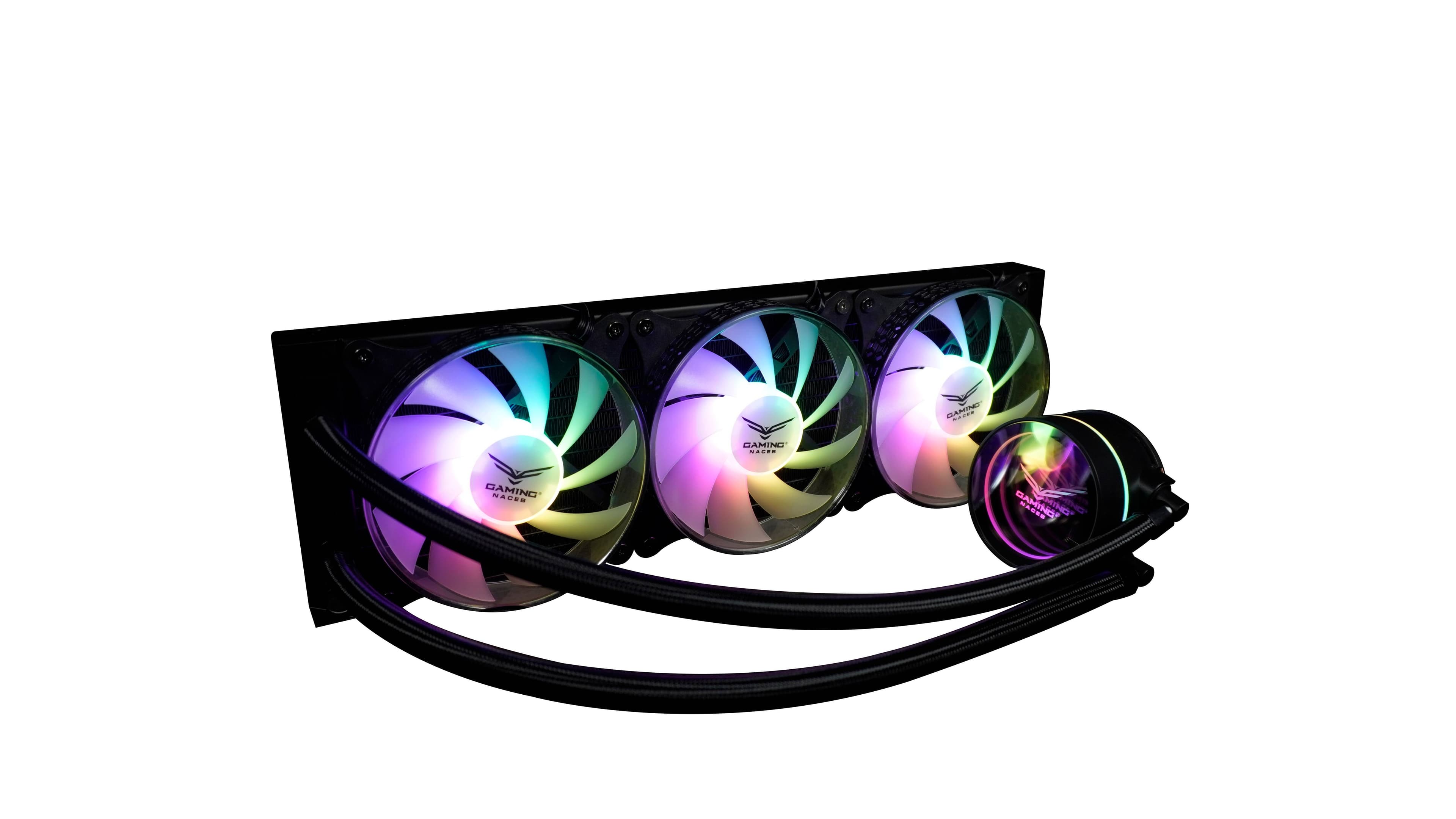 Naceb Gaming Enfriamiento liquido Naceb Technology NA-0631, Negro, Sistema de refrigeración líquida todo en uno, 33 dBa, 1800 RPM