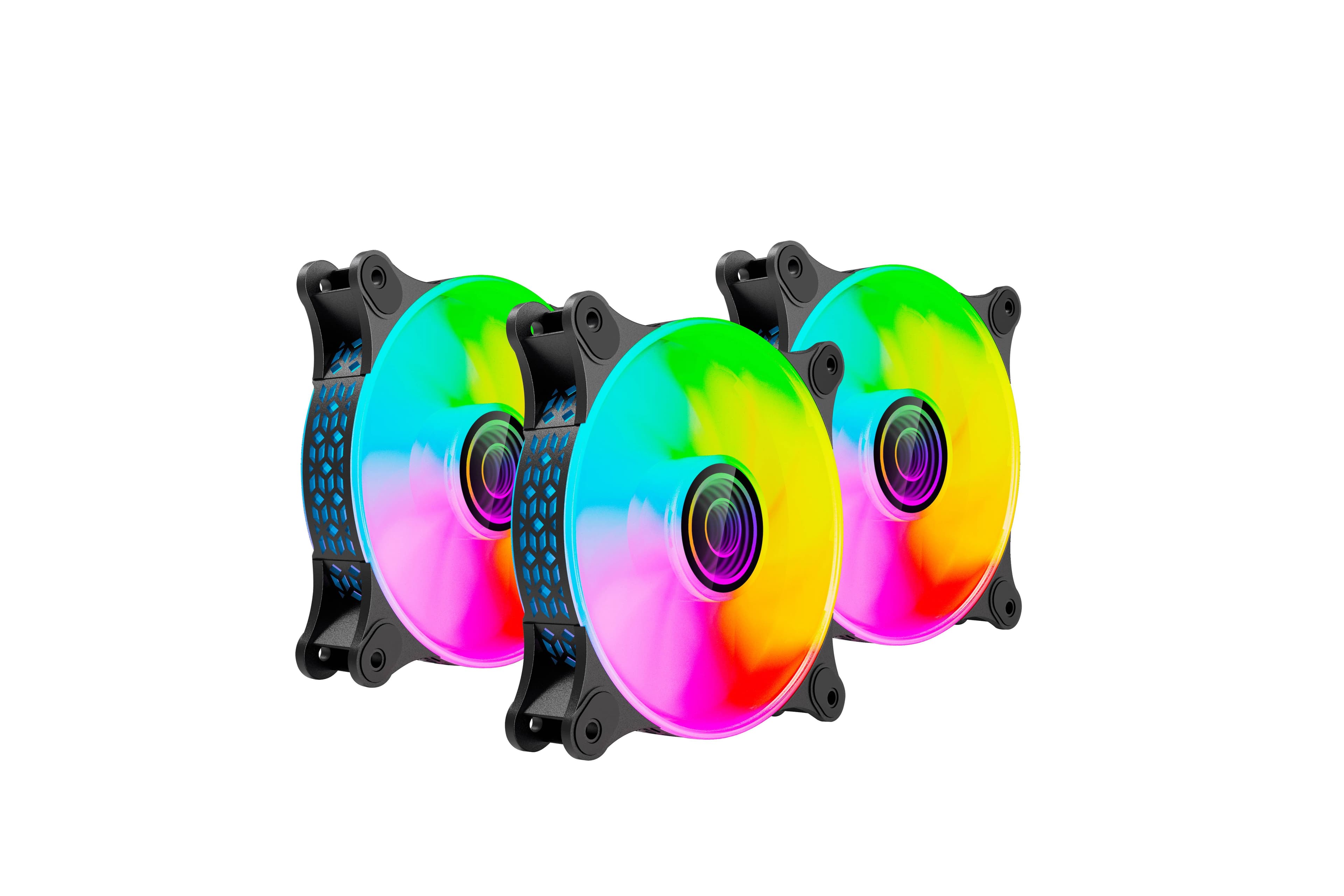 Naceb Technology KIT DE VENTILADORES NA-0962 ARGB 6PINES VENTILADOR DE 120 MM