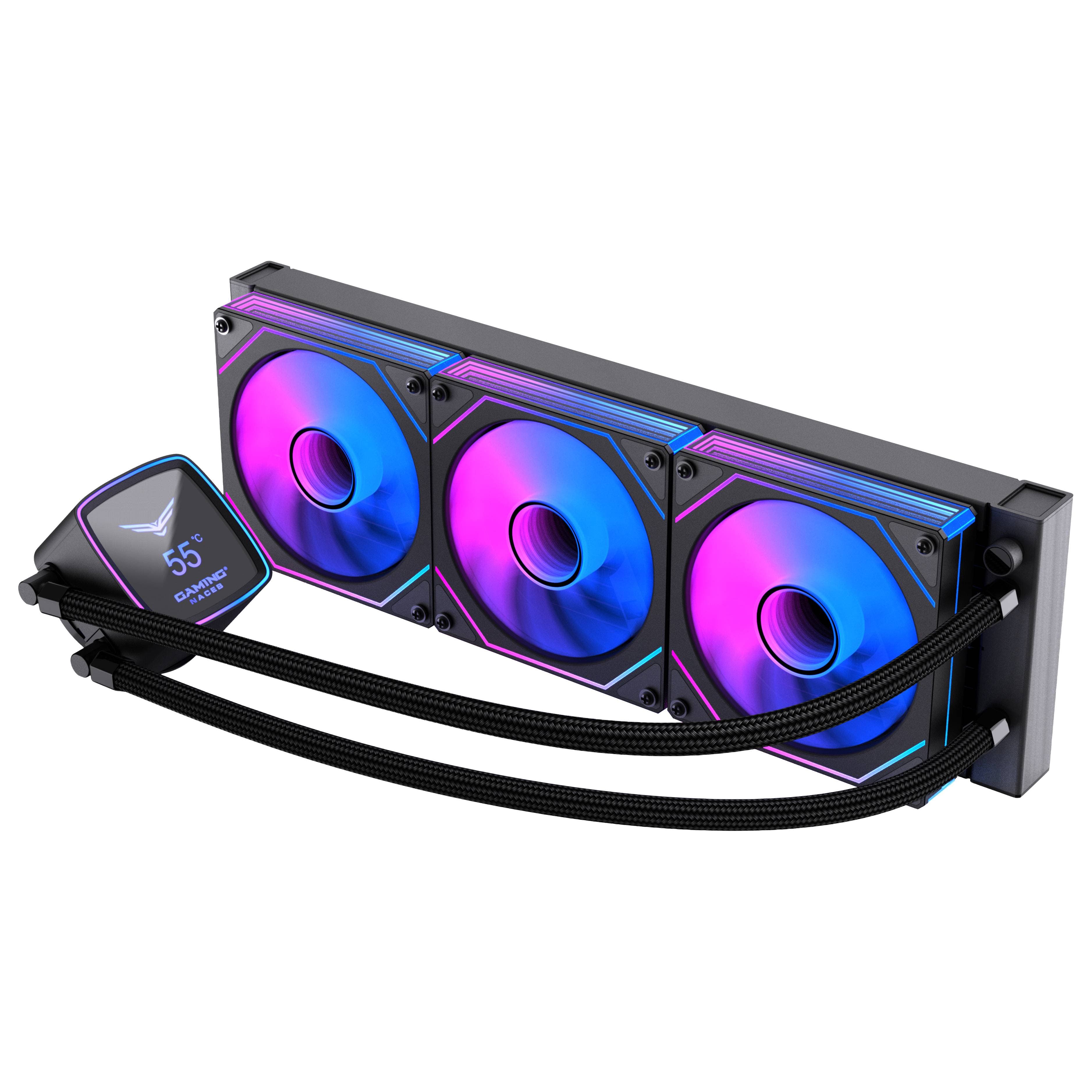 Naceb Gaming NACEB ENFRIAMIENTO LIQUIDO BOREAL 360MM PANTALLA DIGITAL ARGB NEGRO NA-0656N