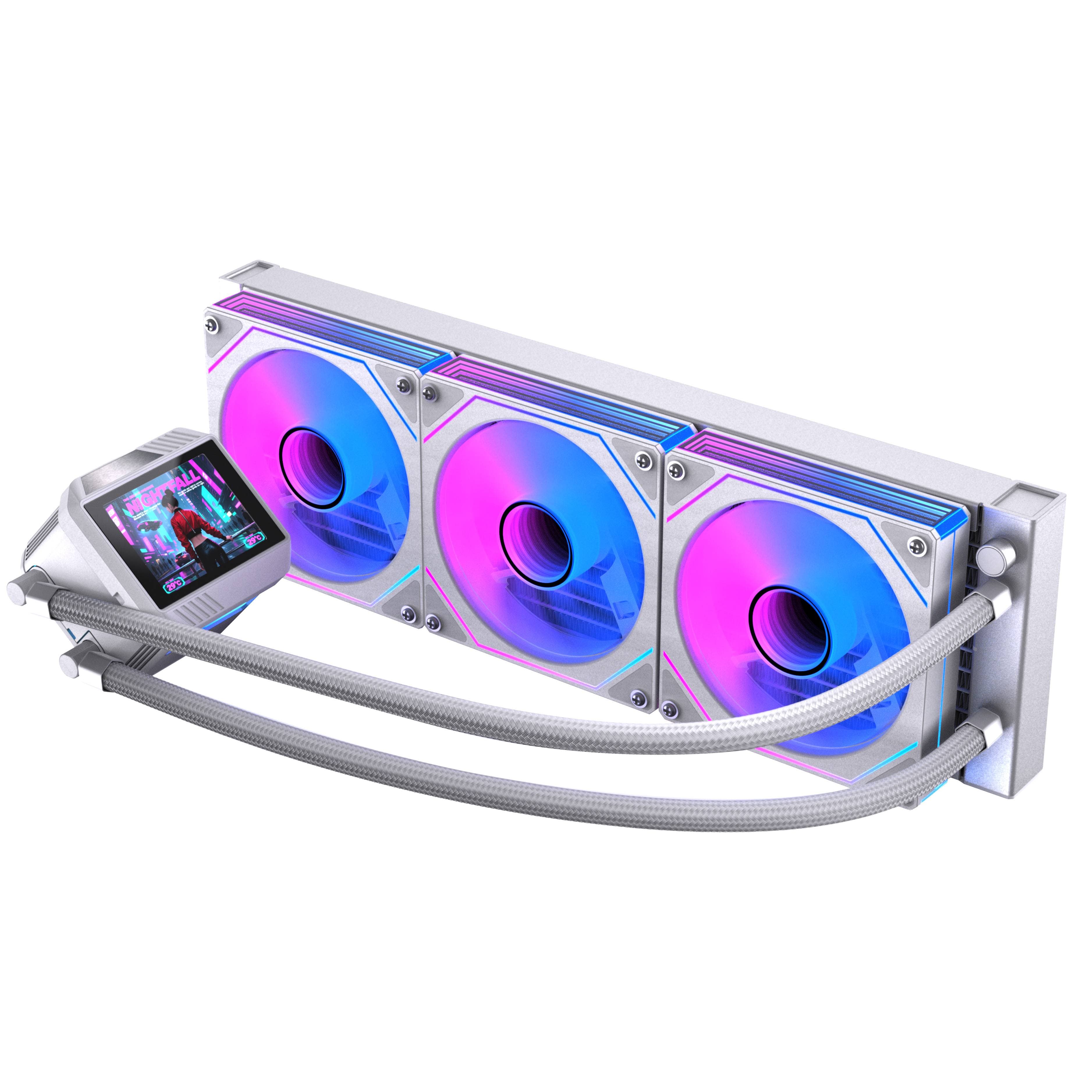 Naceb Gaming NACEB ENFRIAMIENTO LIQUIDO BOREAL 360MM PANTALLA LCD 2.8 PULGADAS ARGB BLANCO NA-0657B
