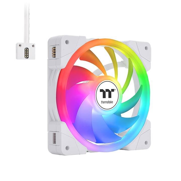 THERMALTAKE Ventilador SWAFAN EX12 ARGB Sync Blanco Thermaltake (paquete de 3 ventiladores), aspas intercambiables