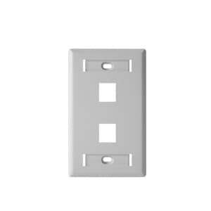 BELDEN Placa de Pared 2 Puertos BELDEN AX102655, Blanco, De plástico