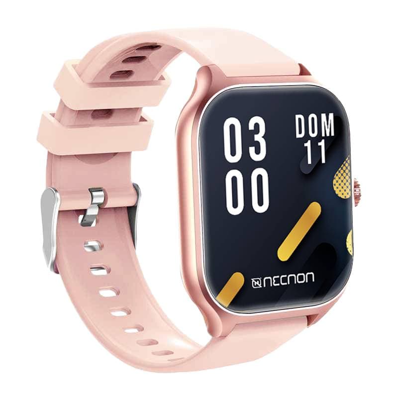 NECNON SMARTWATCH NSW-101 2.01 IP67 BT 5.0 APP FITPRO BAT 180 mAH MIDE CALORIAS FC CON VIBRACIÓN MULTIMEDIA FUNCIÓN BUSCAR Y FOTOS A DISTANCIA ROSA/OROROSA