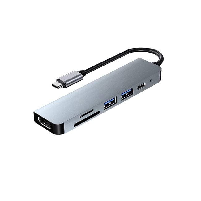 URBAN BALANCE DockStation HUB DBUGG 6 EN 1 UB GR UB61 Hub 6 en 1 UB61 Urban Balance, Con cables USB 3.0 o 2.0 , HDMI y USB Tipo C. Apertura para tarjeta SD