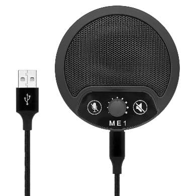 BROBOTIX Micrófono Omnidireccional para PC, USB BROBOTIX 6000359, 20 - 20000 Hz, Alámbrico, .90 M, Negro