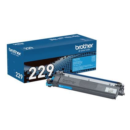BROTHER Toner Brother TN229C cian, rendimiento aproximado hasta 1,200 páginas, compatible con DCPL3560CDW, MFCL3780CDW