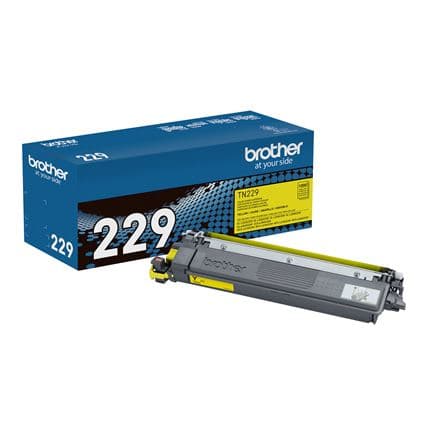 BROTHER Toner Brother TN229Y amarillo, rendimiento aproximado hasta 1,200 páginas, compatible con DCPL3560CDW, MFCL3780CDW