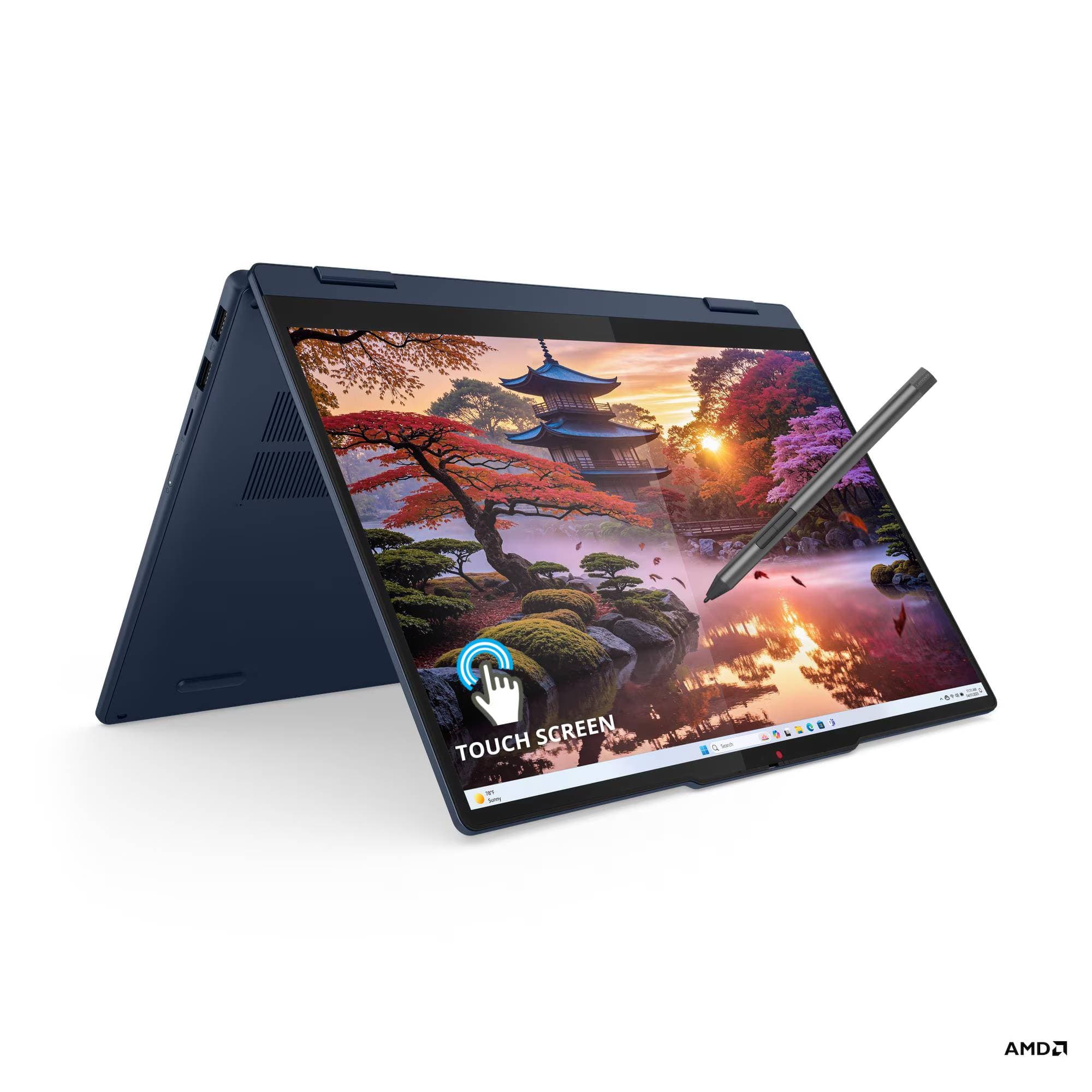 LENOVO Lenovo IdeaPad 5 2-in-1, AMD Ryzen AI 7, 16GB, 512 GB SSD, 14 pulgadas WUXGA, TOUCH, teclado retroiluminado, incluye Lápiz digital, W11H
