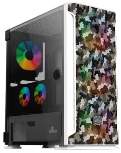 Yeyian YEYIAN GABINETE HOLLOW SERIE 2500 CAMUFLAGE BLANCO, MEDIA TORRE, ITX, MICRO ATX, ATX, EATX, 7 RANURAS DE EXPANSION, SIN VENT INC, YHG-49704