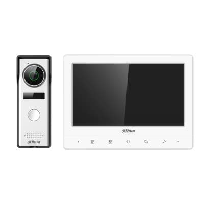 Dahua Technology DAHUA KTA02 - Kit de Videoportero analógico con monitor de 7" y frente de calle, IP66. Controla hasta 2 frentes de calle y 3 monitores