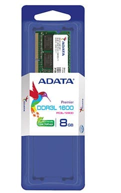 ADATA Memoria RAM ADATA PC12800, 8 GB, DDR3L, 1600 MHz, Portátil, 204-pin SO-DIMM