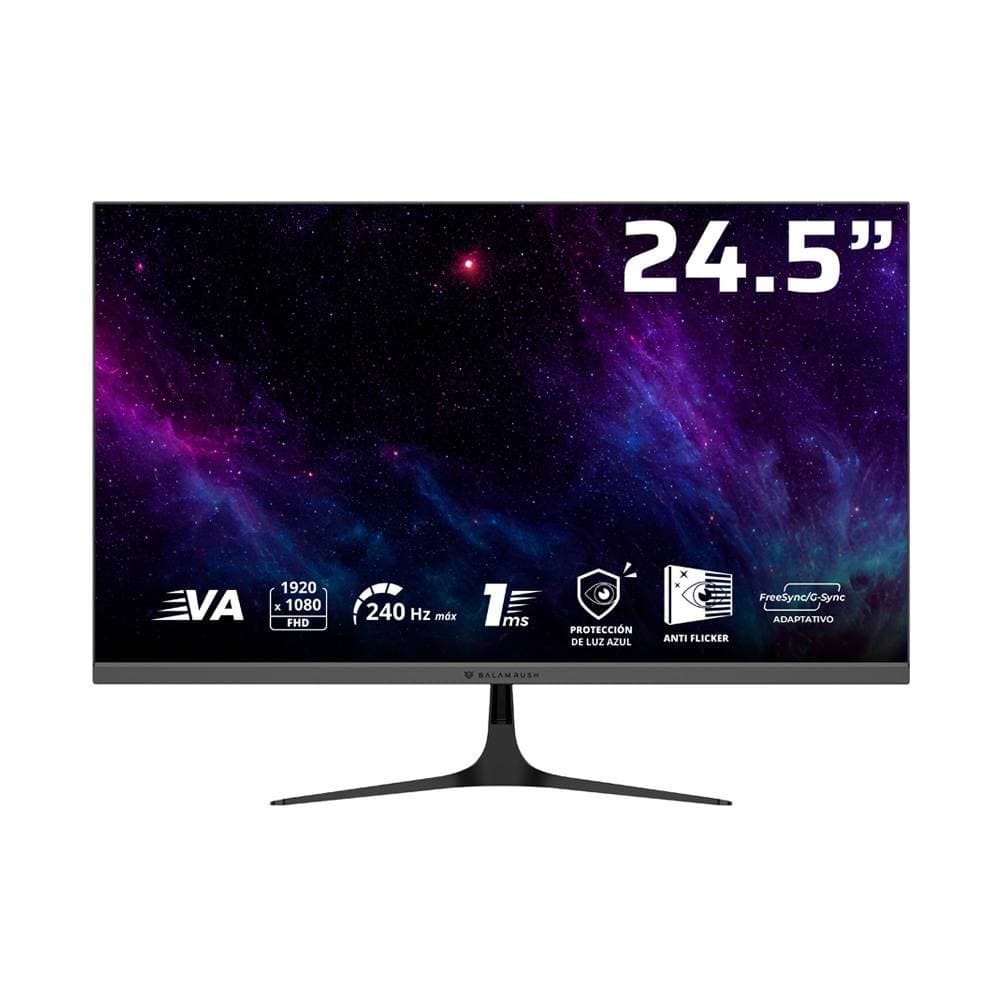 Balam Rush Monitor Gamer 24.5 Pulgadas COSMOS EDGE MCE245P BALA RUSH VA, Resolución: 1920 x 1080 FHD Frecuencia: 240Hz