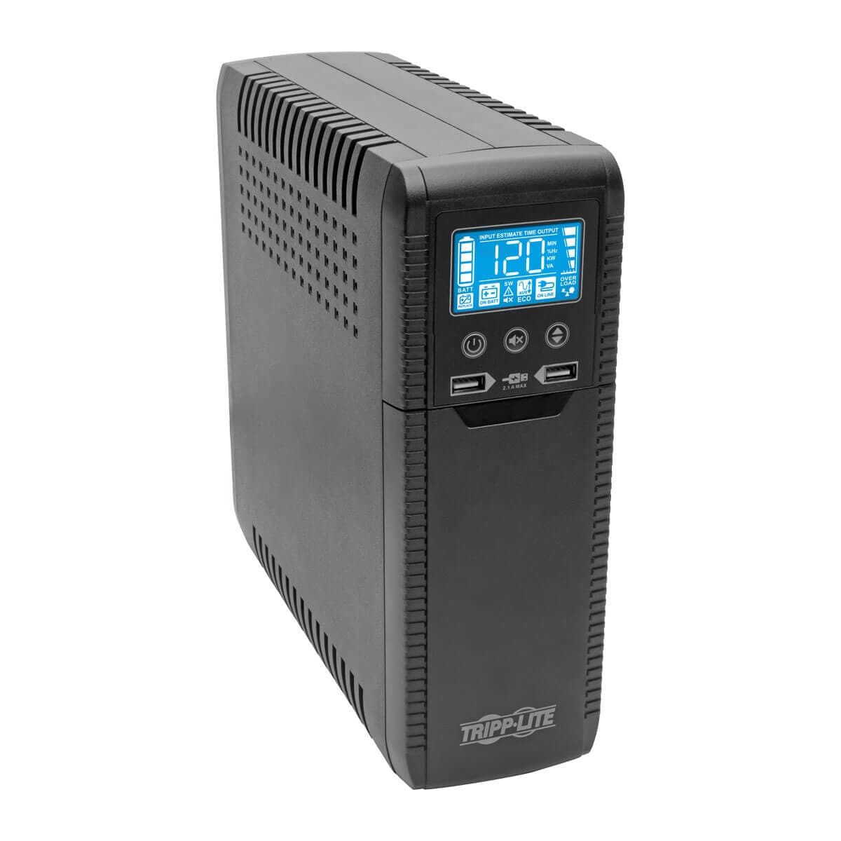 TRIPP-LITE UPS Interactivo con USB 1000VA/600W, 120V 50H TRIPP-LITE ECO1000LCD, 1000 VA, 600 W, 7 h , Negro, Hogar y Oficina