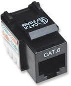 INTELLINET Keystone Jack INTELLINET, Cat 6, De plástico, Negro